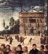PERUGINO, Pietro Christ Handing the Keys to St. Peter (detail) as oil painting picture wholesale